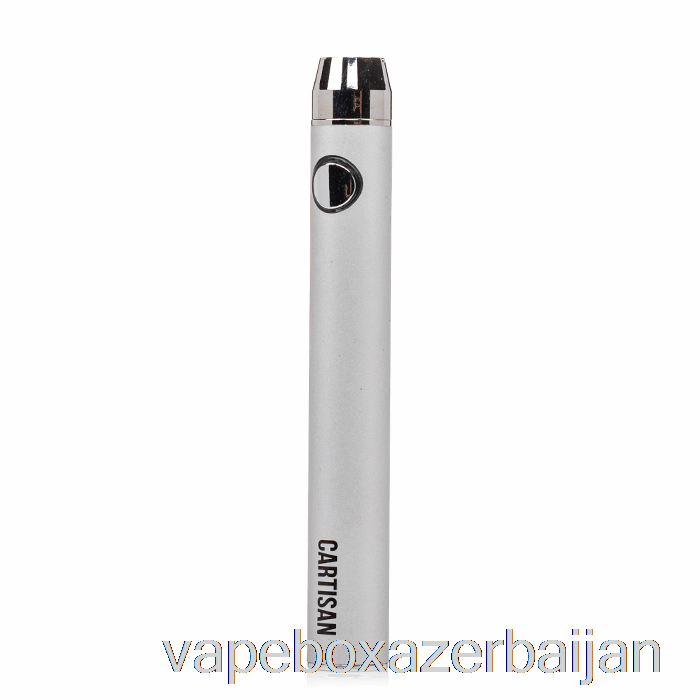 E-Juice Vape Cartisan Button VV 900 Dual Charge 510 Battery [Micro] Silver